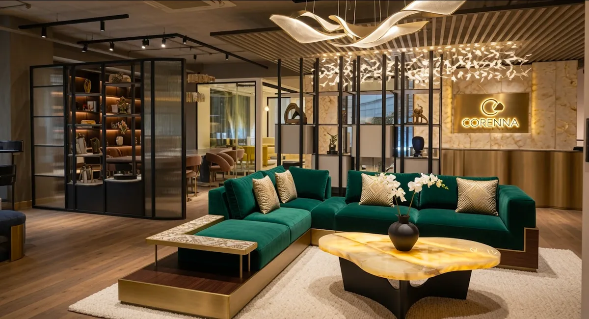 Commercial showroom lounge interior
